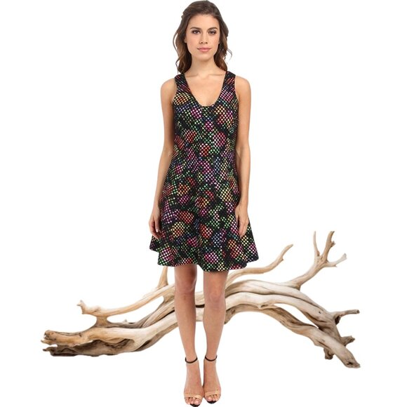 Trina Turk Dresses & Skirts - TRINA TURK "Renita" Multi-Colored Floral Netted Overlay Dress | Size S